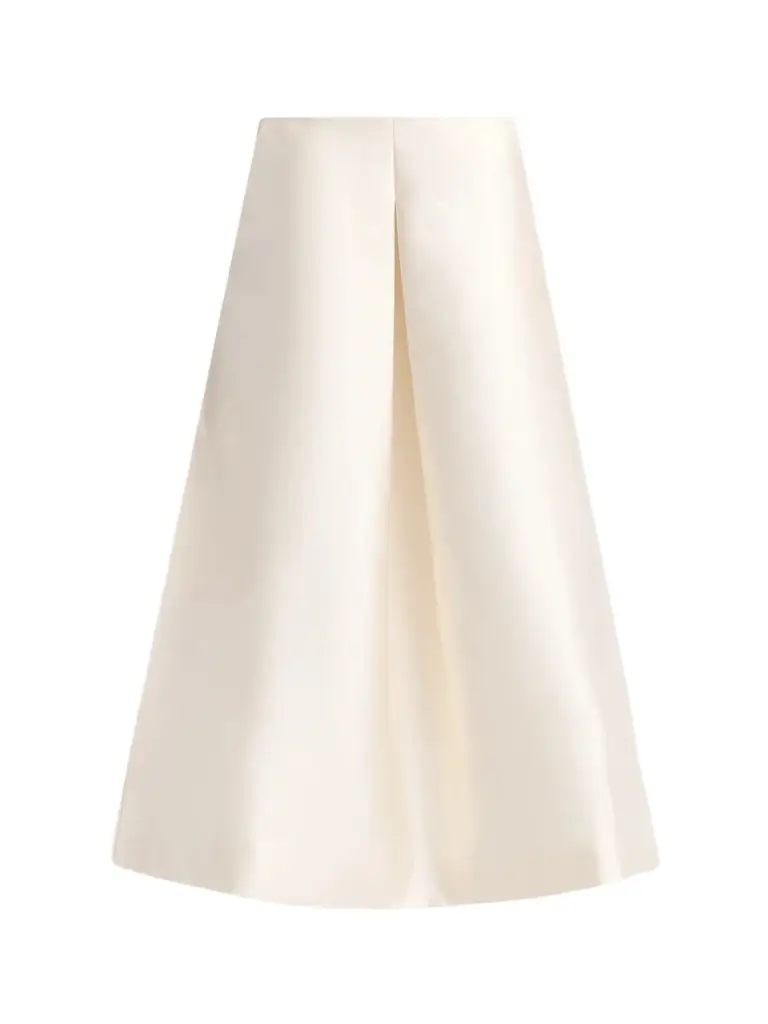Women's Vexa Pleat-Front Twill Midi Skirt Women's Vexa Pleat-Front Twill Midi Skirt