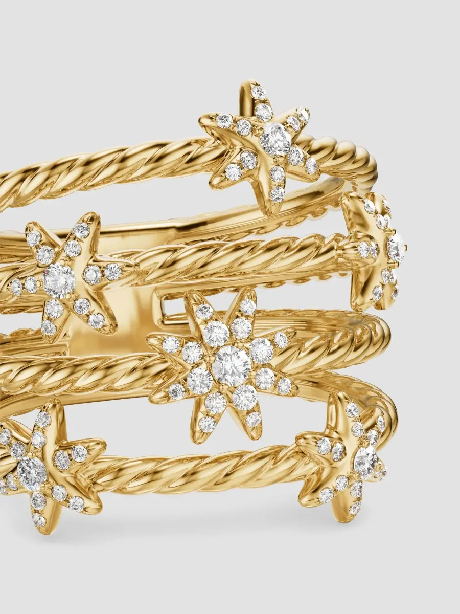 David Yurman Women's Petite Starburst Multi Row Ring in 18K Yellow Gold | Thumbnail 4 David Yurman Women's Petite Starburst Multi Row Ring in 18K Yellow Gold | Thumbnail 4