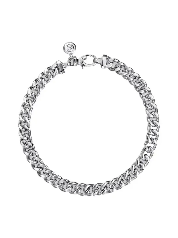 Men's Contemporary Sterling Silver Cuban Chain Bracelet Men's Contemporary Sterling Silver Cuban Chain Bracelet