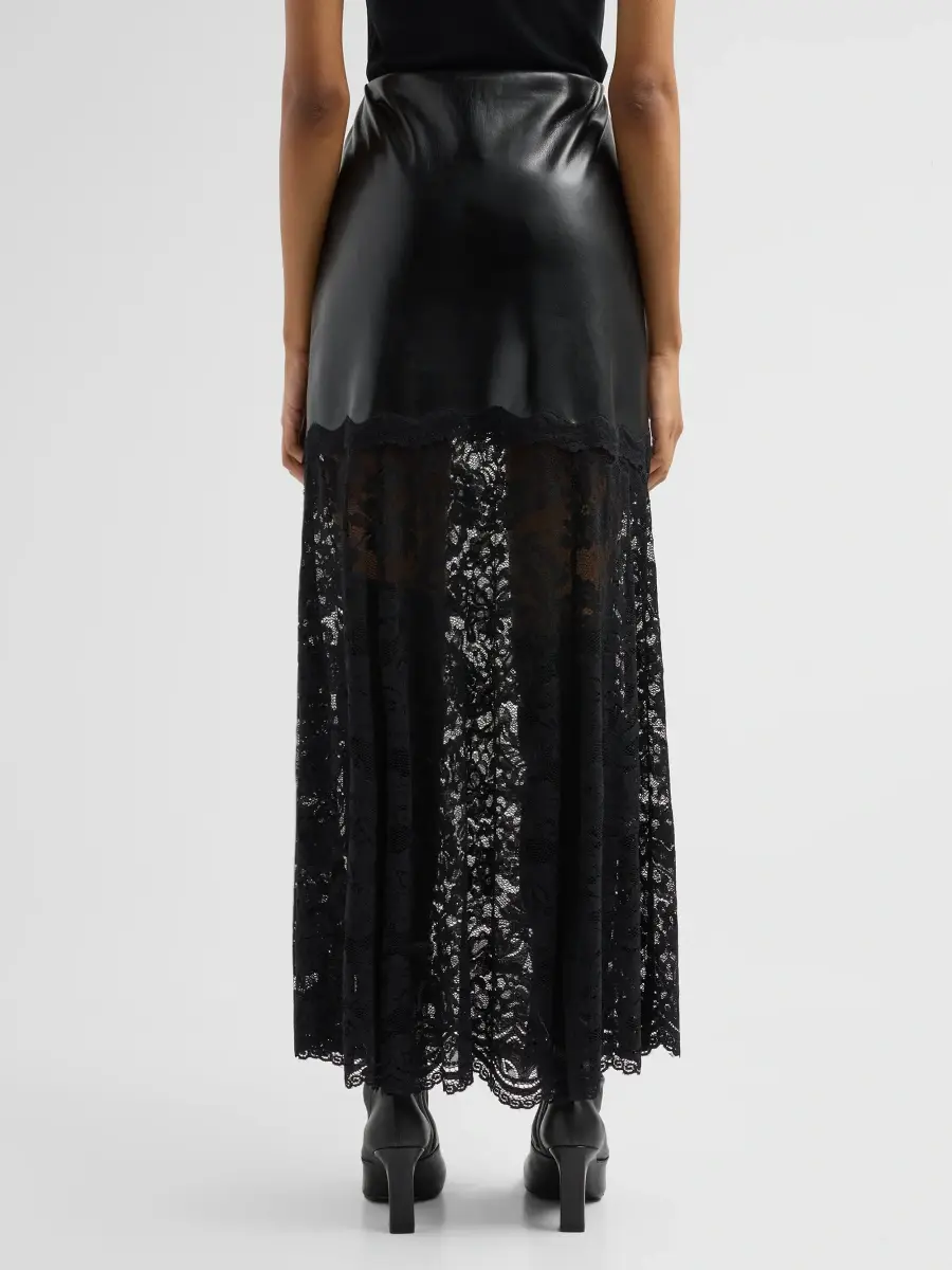 Generation Love Women's Perrine Lace & Faux Leather Maxi Skirt | Thumbnail 3 Generation Love Women's Perrine Lace & Faux Leather Maxi Skirt | Thumbnail 3