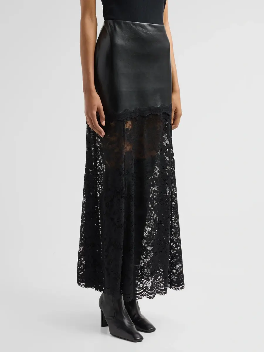 Generation Love Women's Perrine Lace & Faux Leather Maxi Skirt | Thumbnail 4 Generation Love Women's Perrine Lace & Faux Leather Maxi Skirt | Thumbnail 4
