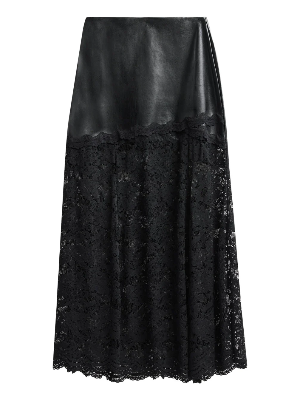 Women's Perrine Lace & Faux Leather Maxi Skirt