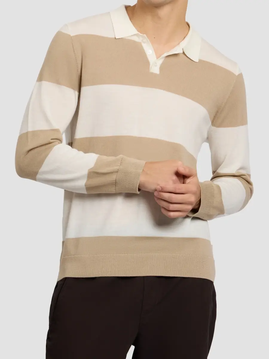 Onia Men's Extra-Fine Merino Wool Long-Sleeve Polo Shirt | Thumbnail 4 Onia Men's Extra-Fine Merino Wool Long-Sleeve Polo Shirt | Thumbnail 4