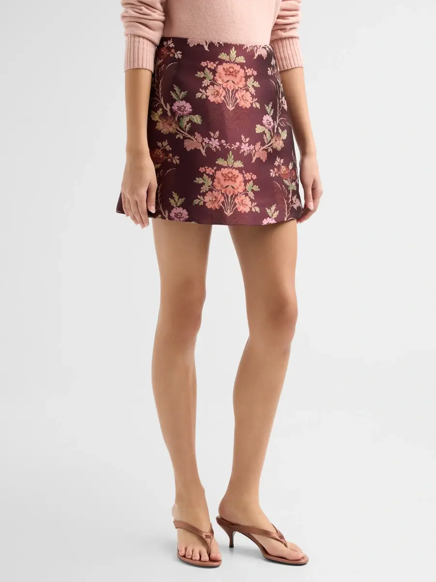 Cara Cara Women's Chrissy Jacquard Mini Skirt | Thumbnail 4 Cara Cara Women's Chrissy Jacquard Mini Skirt | Thumbnail 4