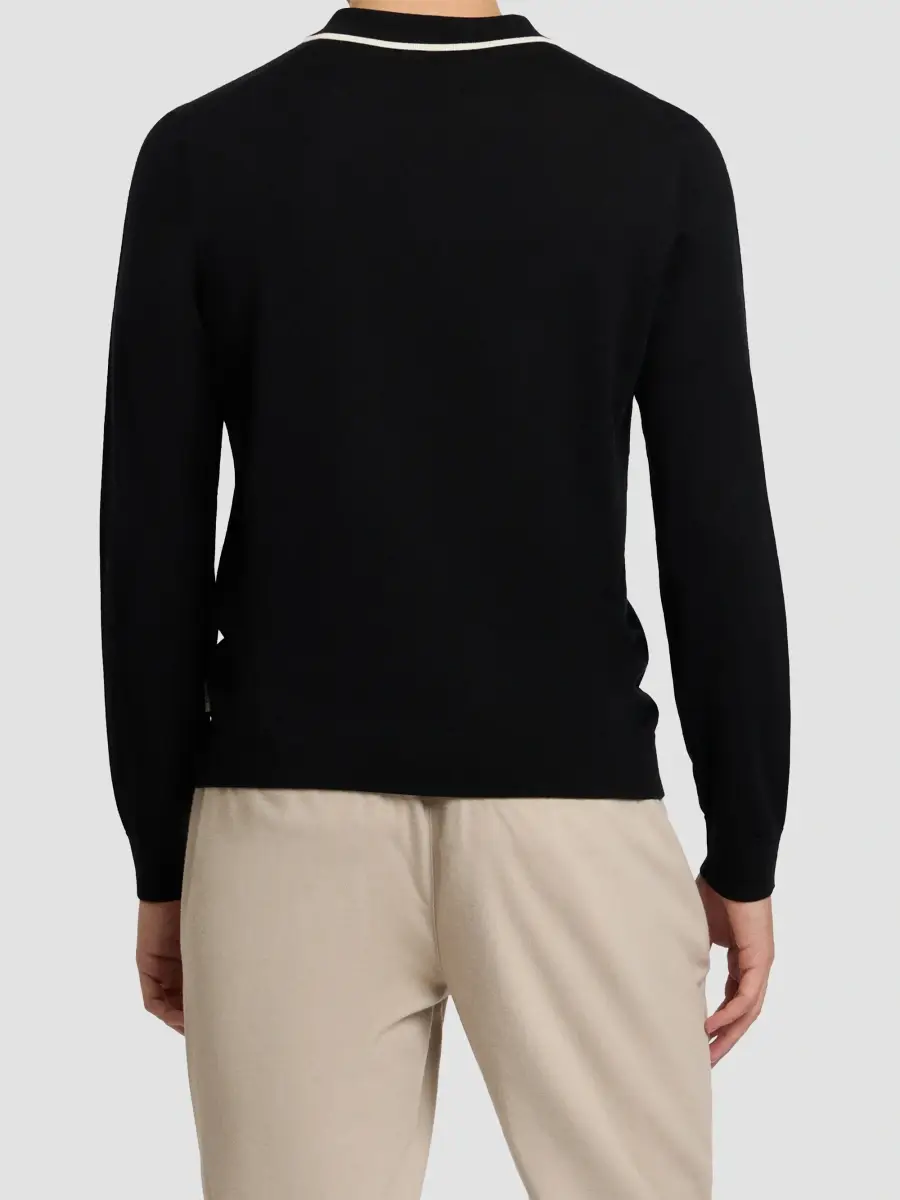 Onia Men's Extra-Fine Merino Wool Long-Sleeve Polo Shirt | Thumbnail 3 Onia Men's Extra-Fine Merino Wool Long-Sleeve Polo Shirt | Thumbnail 3