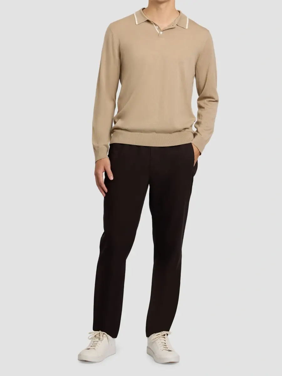Onia Men's Extra-Fine Merino Wool Long-Sleeve Polo Shirt | Thumbnail 2 Onia Men's Extra-Fine Merino Wool Long-Sleeve Polo Shirt | Thumbnail 2