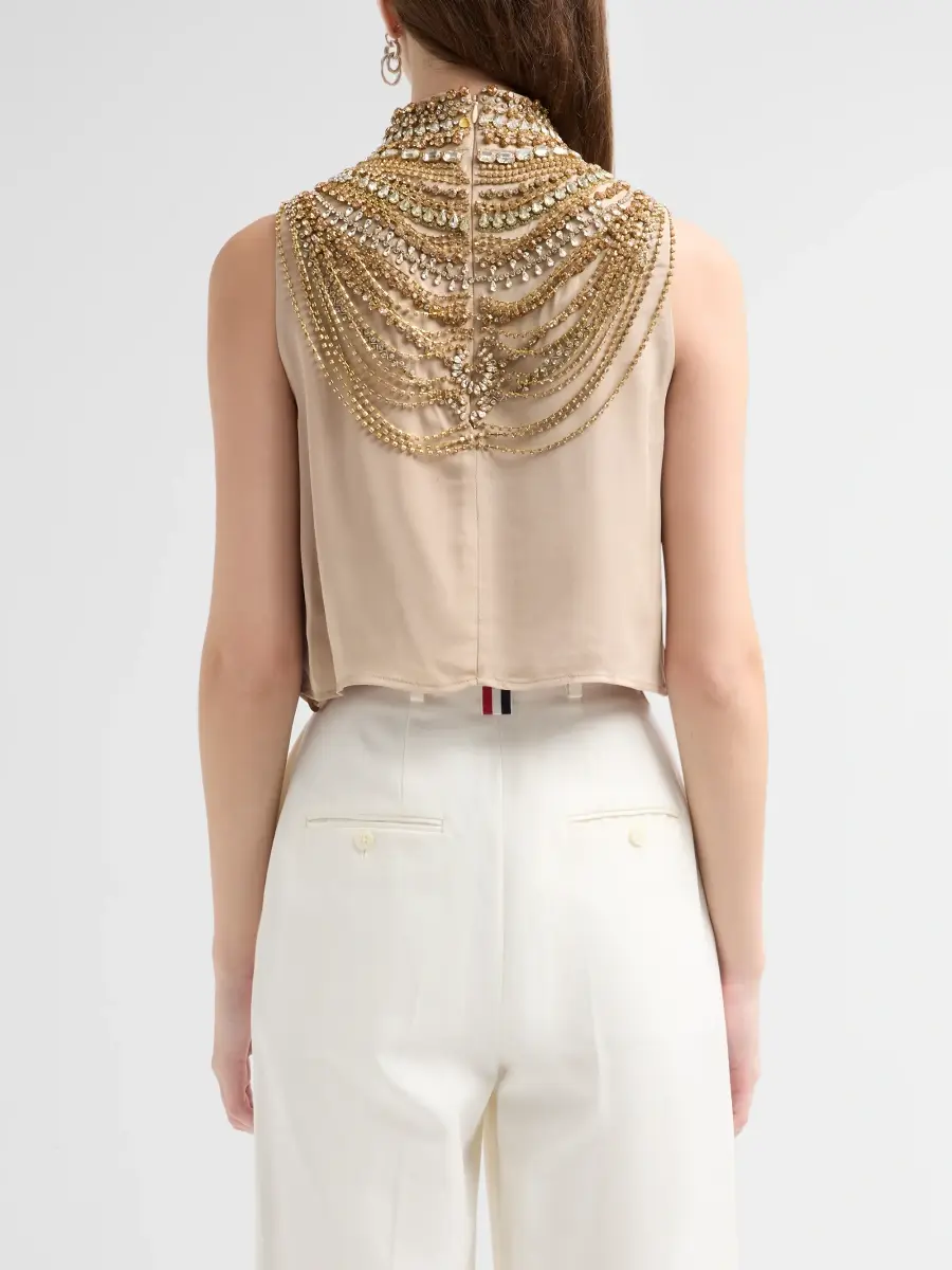 L'Agence Women's Yun Draped Crystal Tank | Thumbnail 3 L'Agence Women's Yun Draped Crystal Tank | Thumbnail 3