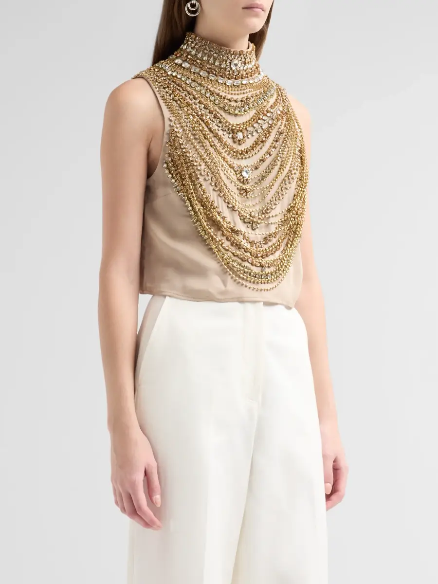 L'Agence Women's Yun Draped Crystal Tank | Thumbnail 4 L'Agence Women's Yun Draped Crystal Tank | Thumbnail 4