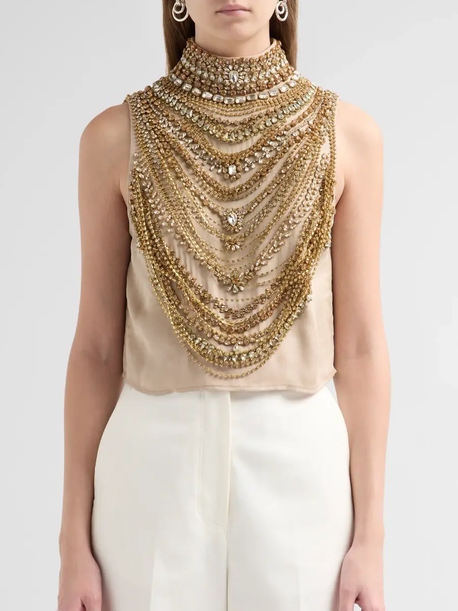 L'Agence Women's Yun Draped Crystal Tank | Thumbnail 5 L'Agence Women's Yun Draped Crystal Tank | Thumbnail 5