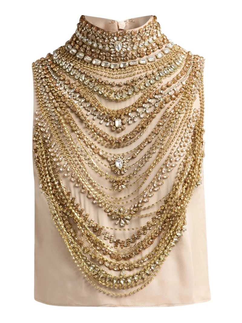 L'Agence Women's Yun Draped Crystal Tank