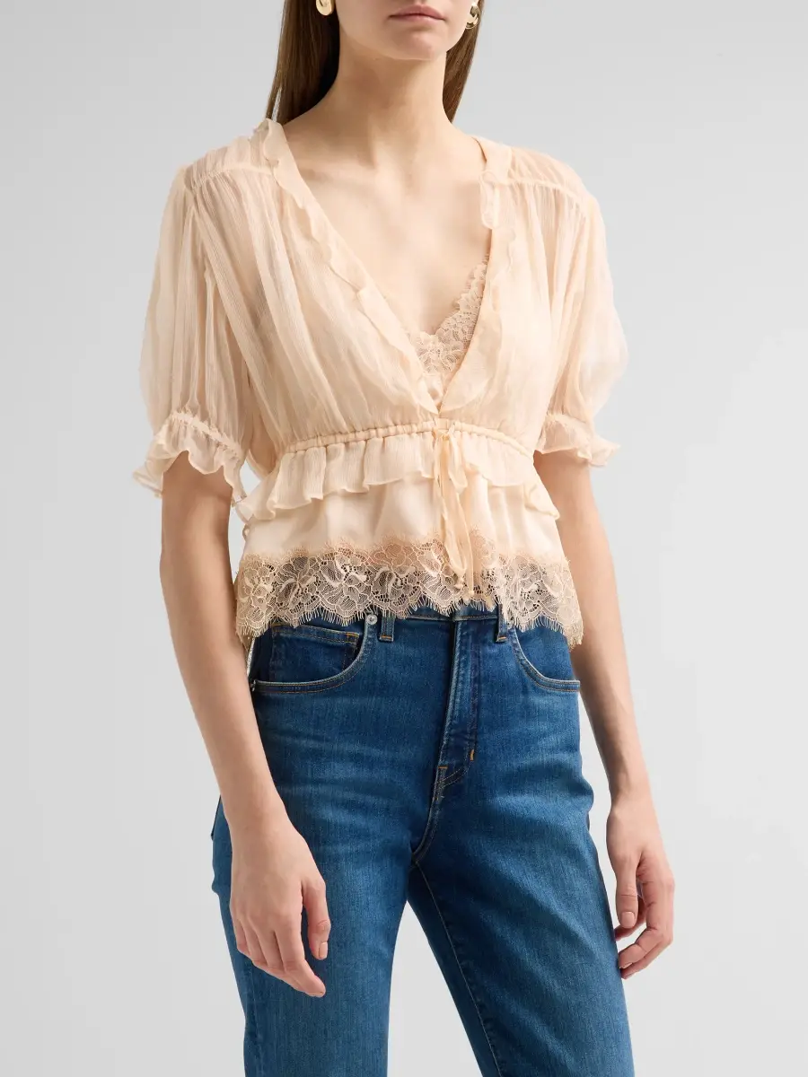 Ulla Johnson Women's Selene Puff-Sleeve Top | Thumbnail 4