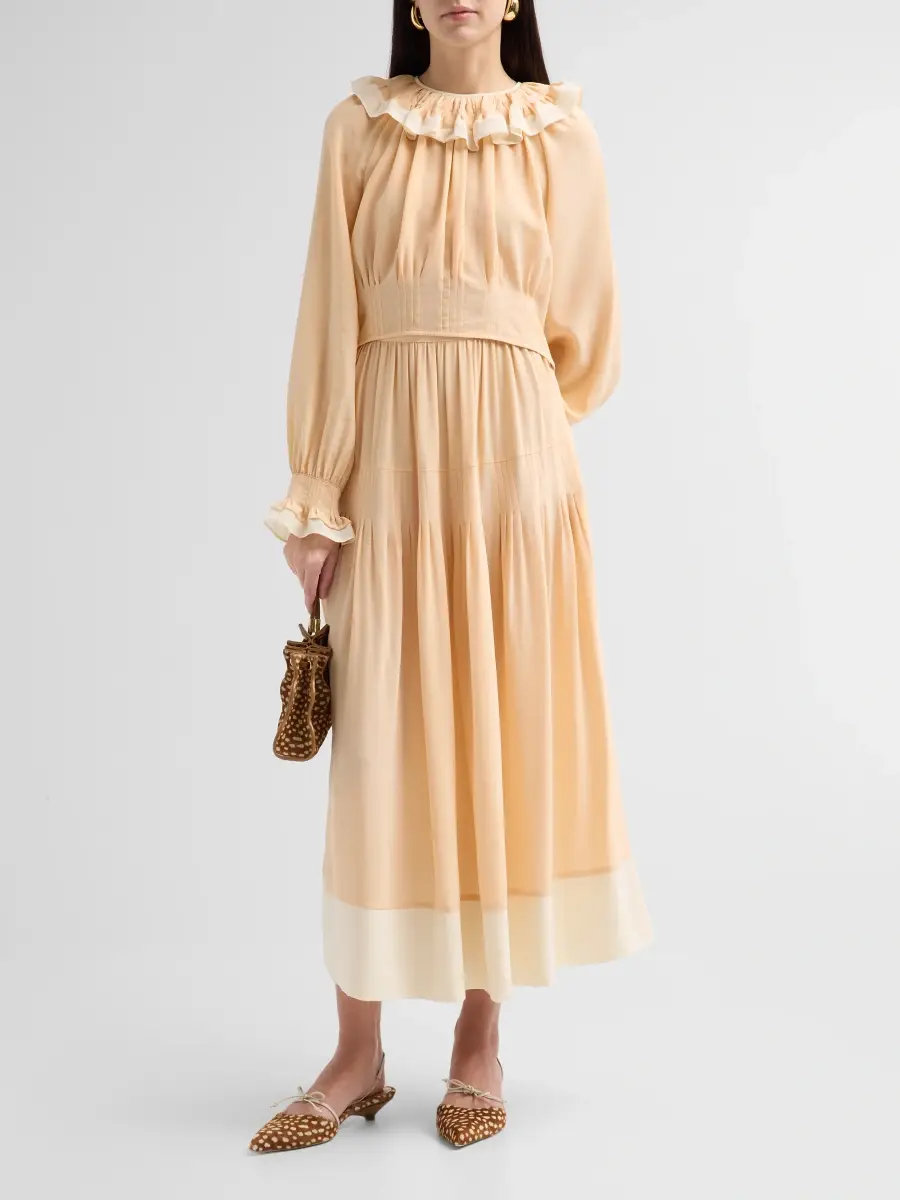 Ulla Johnson Women's Yvette Silk Midi Skirt | Thumbnail 2 Ulla Johnson Women's Yvette Silk Midi Skirt | Thumbnail 2