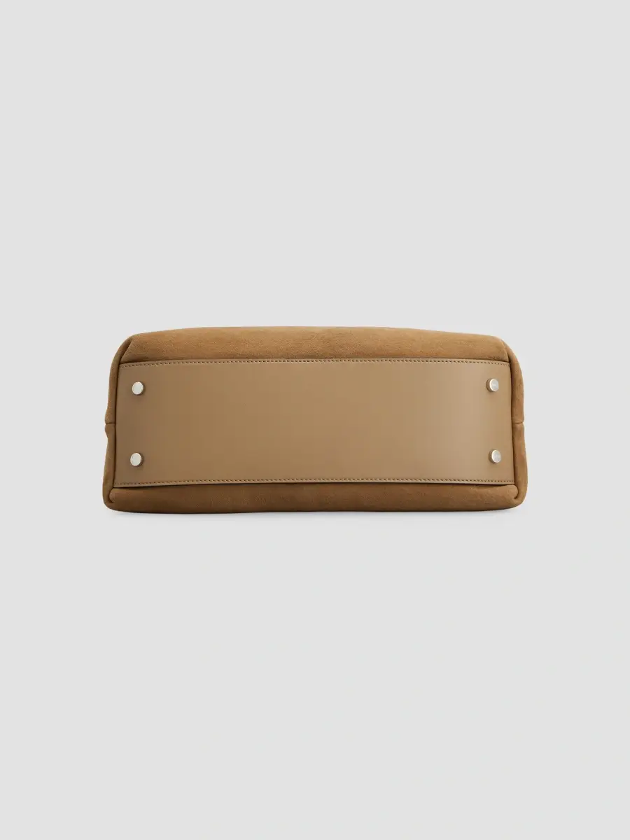 Tod's Women's Apa Small Suede & Shearling Top Handle Bag | Thumbnail 5 Tod's Women's Apa Small Suede & Shearling Top Handle Bag | Thumbnail 5