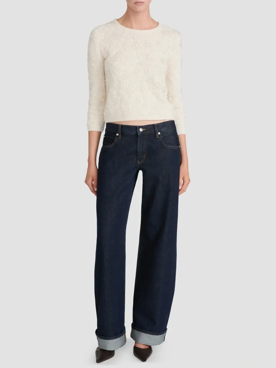 Frame Women's The Cuffed Low-Rise Barrel-Leg Jeans | Thumbnail 2