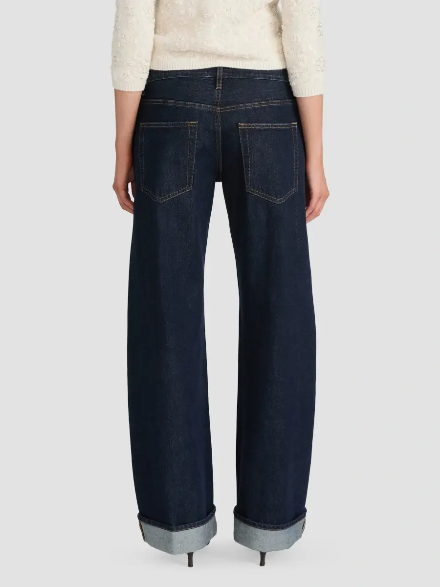 Frame Women's The Cuffed Low-Rise Barrel-Leg Jeans | Thumbnail 3