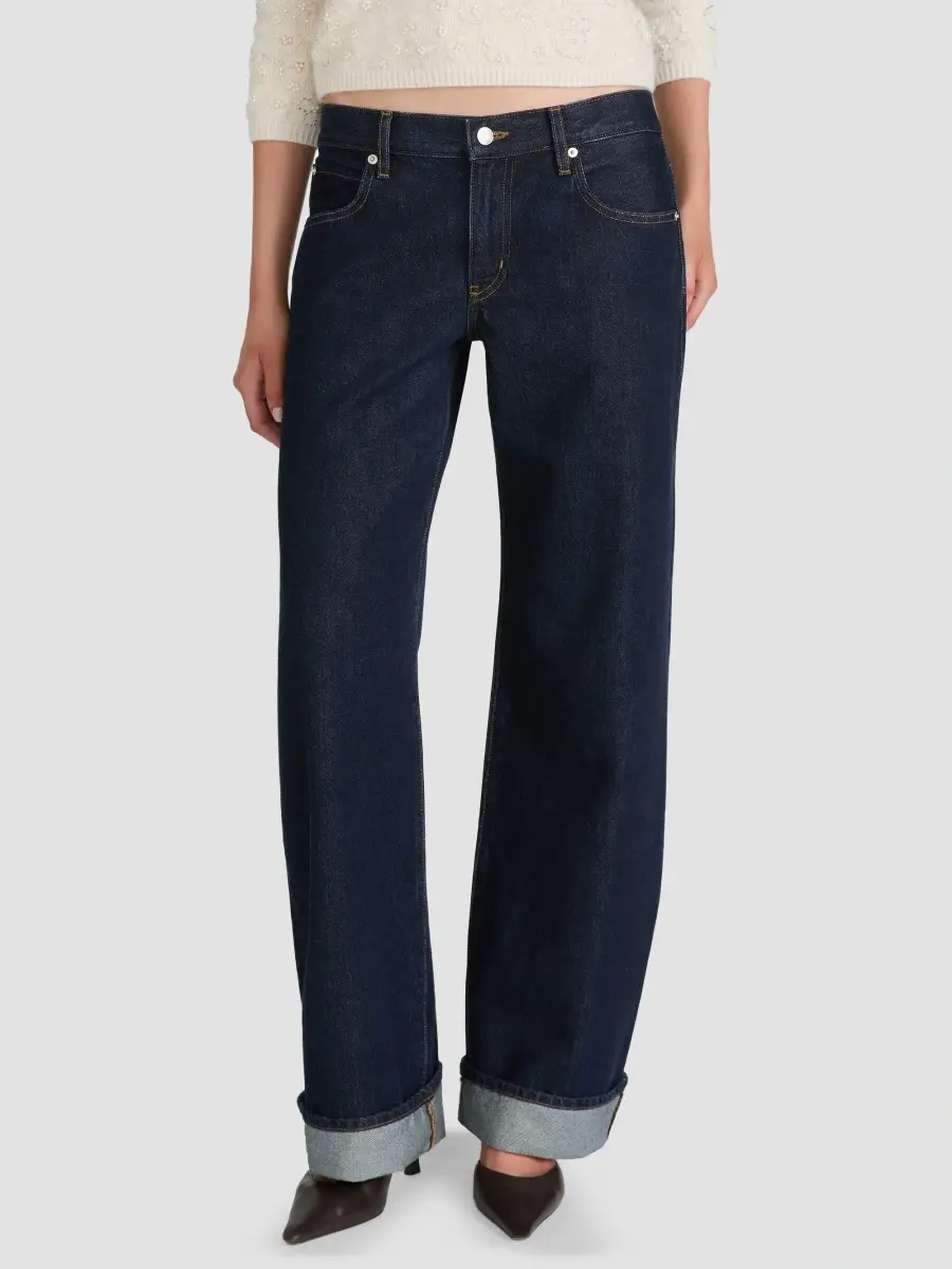 Frame Women's The Cuffed Low-Rise Barrel-Leg Jeans | Thumbnail 4