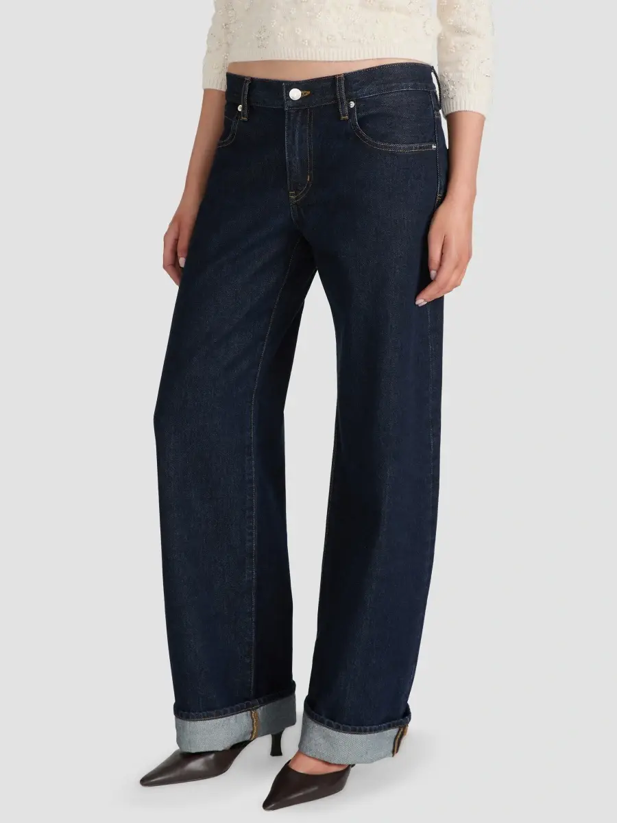 Frame Women's The Cuffed Low-Rise Barrel-Leg Jeans | Thumbnail 6