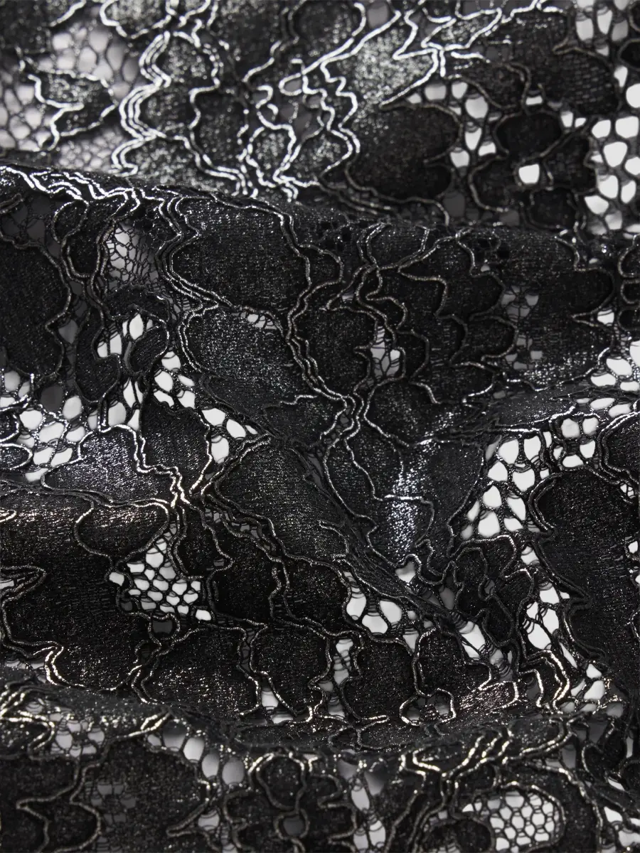 Frame Women's The Foil Lace Crop Shirt | Thumbnail 8