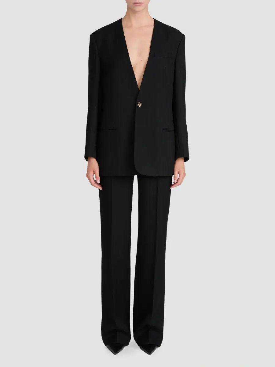 Frame Women's The Collarless Wool Blazer | Thumbnail 2