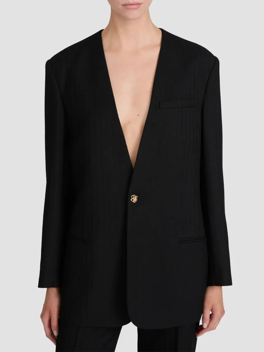 Frame Women's The Collarless Wool Blazer | Thumbnail 4