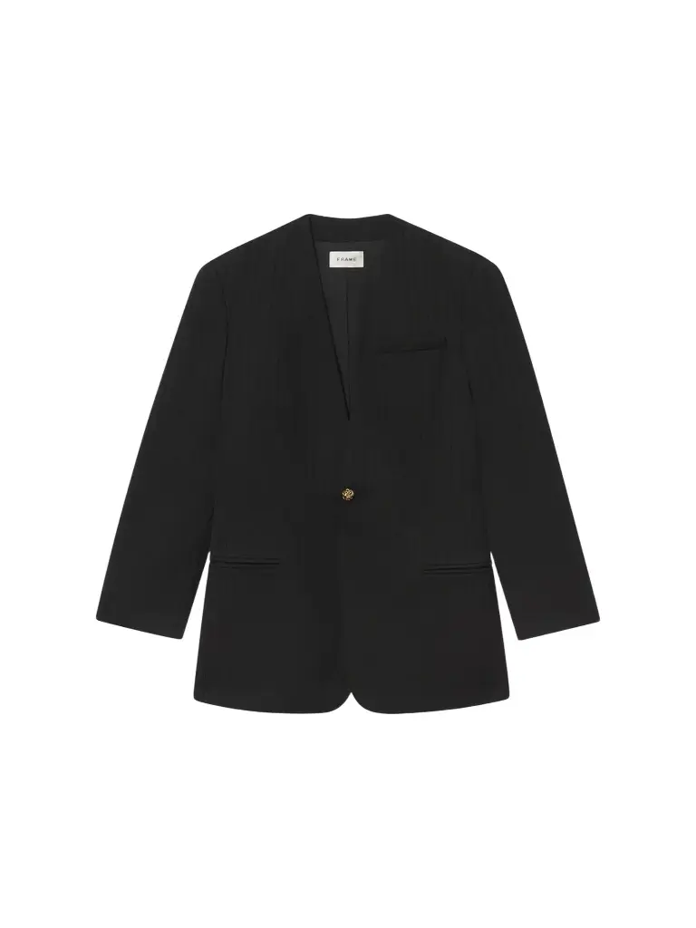 Women's The Collarless Wool Blazer Women's The Collarless Wool Blazer