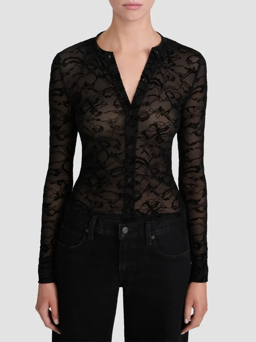 Frame Women's The Lace Burnout Top | Thumbnail 4 Frame Women's The Lace Burnout Top | Thumbnail 4