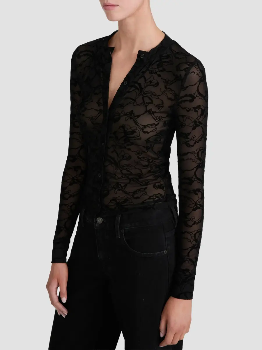 Frame Women's The Lace Burnout Top | Thumbnail 6 Frame Women's The Lace Burnout Top | Thumbnail 6