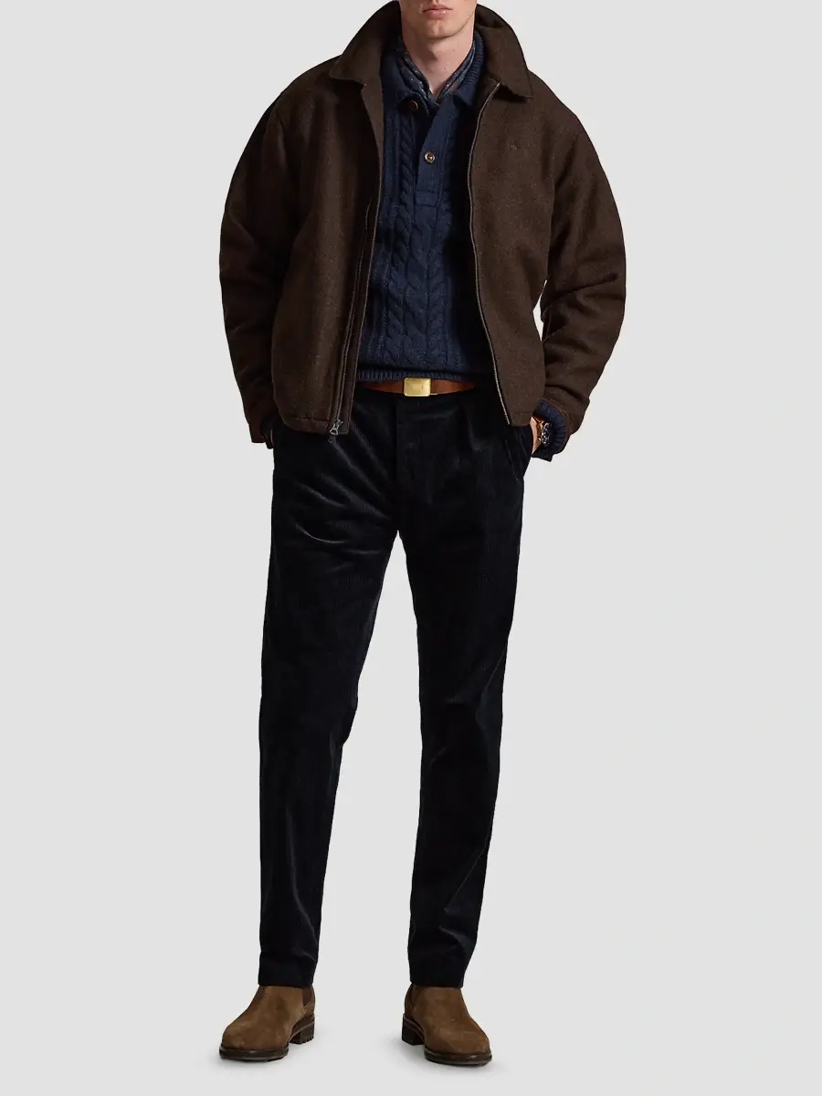 Polo Ralph Lauren Men's Aran-Knit Wool-Blend Polo-Collar Sweater | Thumbnail 2 Polo Ralph Lauren Men's Aran-Knit Wool-Blend Polo-Collar Sweater | Thumbnail 2