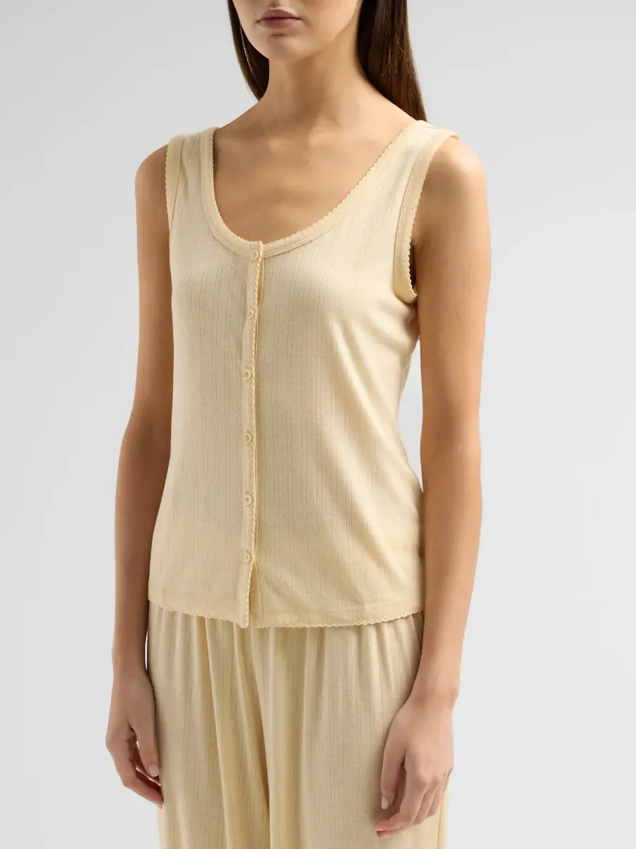Barefoot Dreams Women's Pointelle Jersey Pajamas | Thumbnail 4 Barefoot Dreams Women's Pointelle Jersey Pajamas | Thumbnail 4