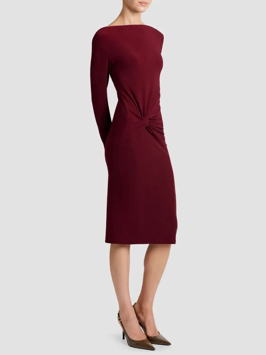 Santorelli Women's Keegan Knotted Jersey Boatneck Midi Dress | Thumbnail 6