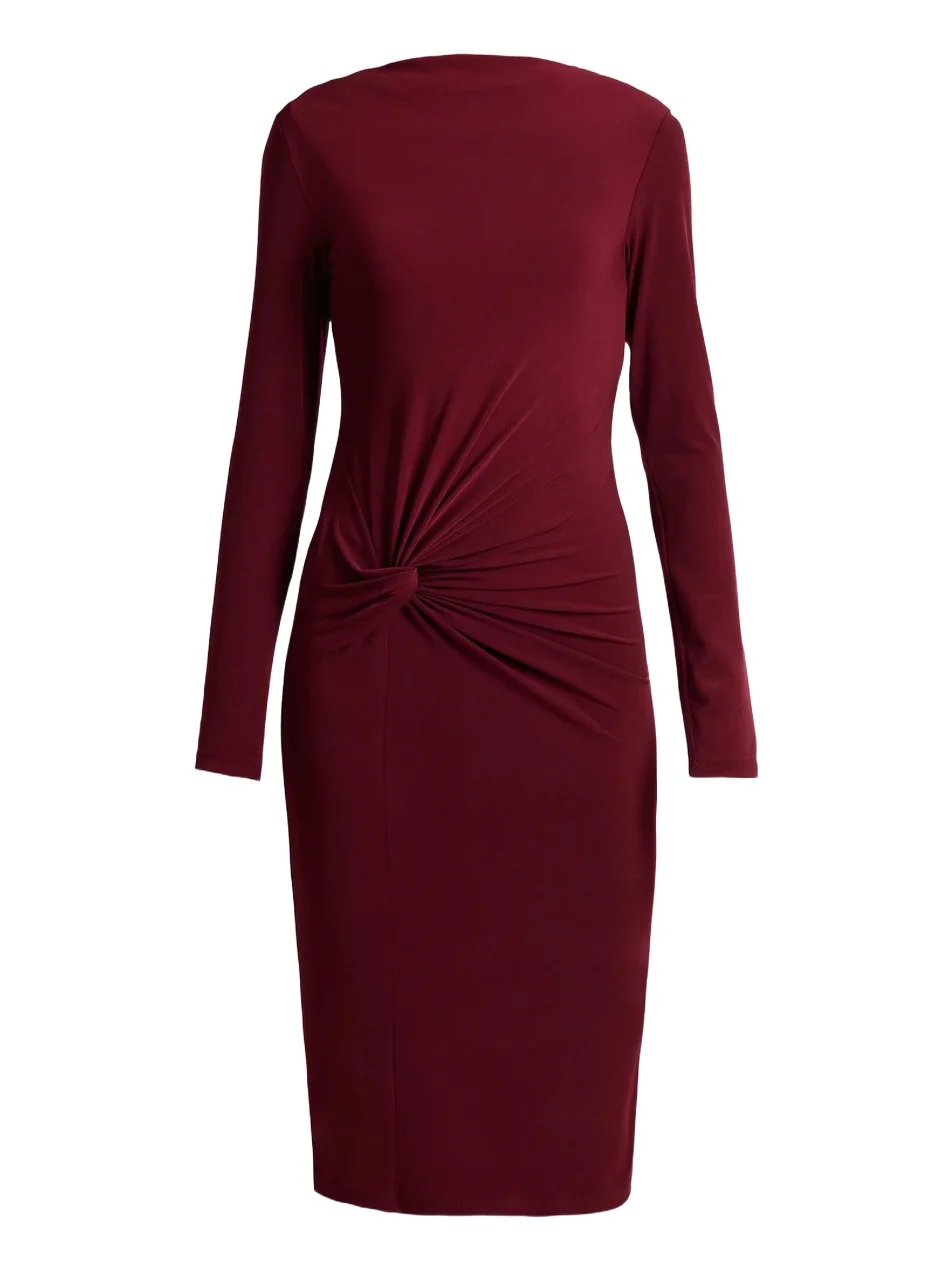 Women's Keegan Knotted Jersey Boatneck Midi Dress