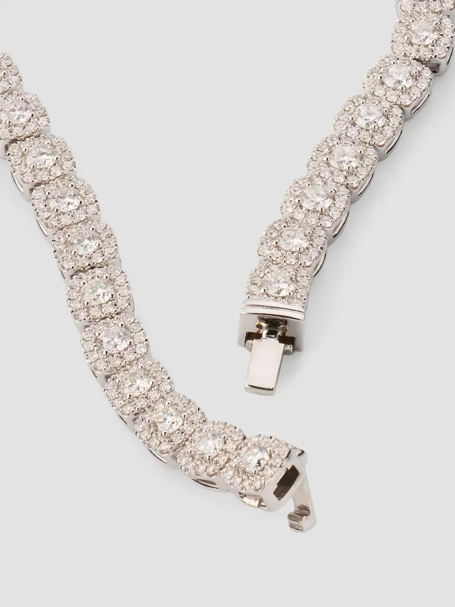 Diamonds at Saks Fifth Avenue Women's 18K White Gold & 12.15 TCW Diamond Halo Tennis Necklace | Thumbnail 4 Diamonds at Saks Fifth Avenue Women's 18K White Gold & 12.15 TCW Diamond Halo Tennis Necklace | Thumbnail 4