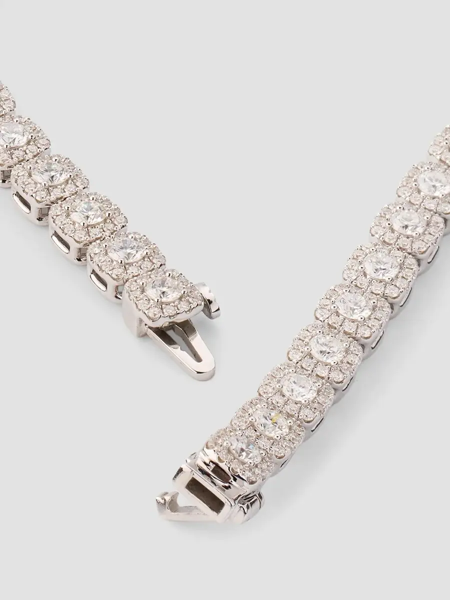 Diamonds at Saks Fifth Avenue Women's 18K White Gold & 4.85 TCW Diamond Halo Tennis Bracelet | Thumbnail 4 Diamonds at Saks Fifth Avenue Women's 18K White Gold & 4.85 TCW Diamond Halo Tennis Bracelet | Thumbnail 4