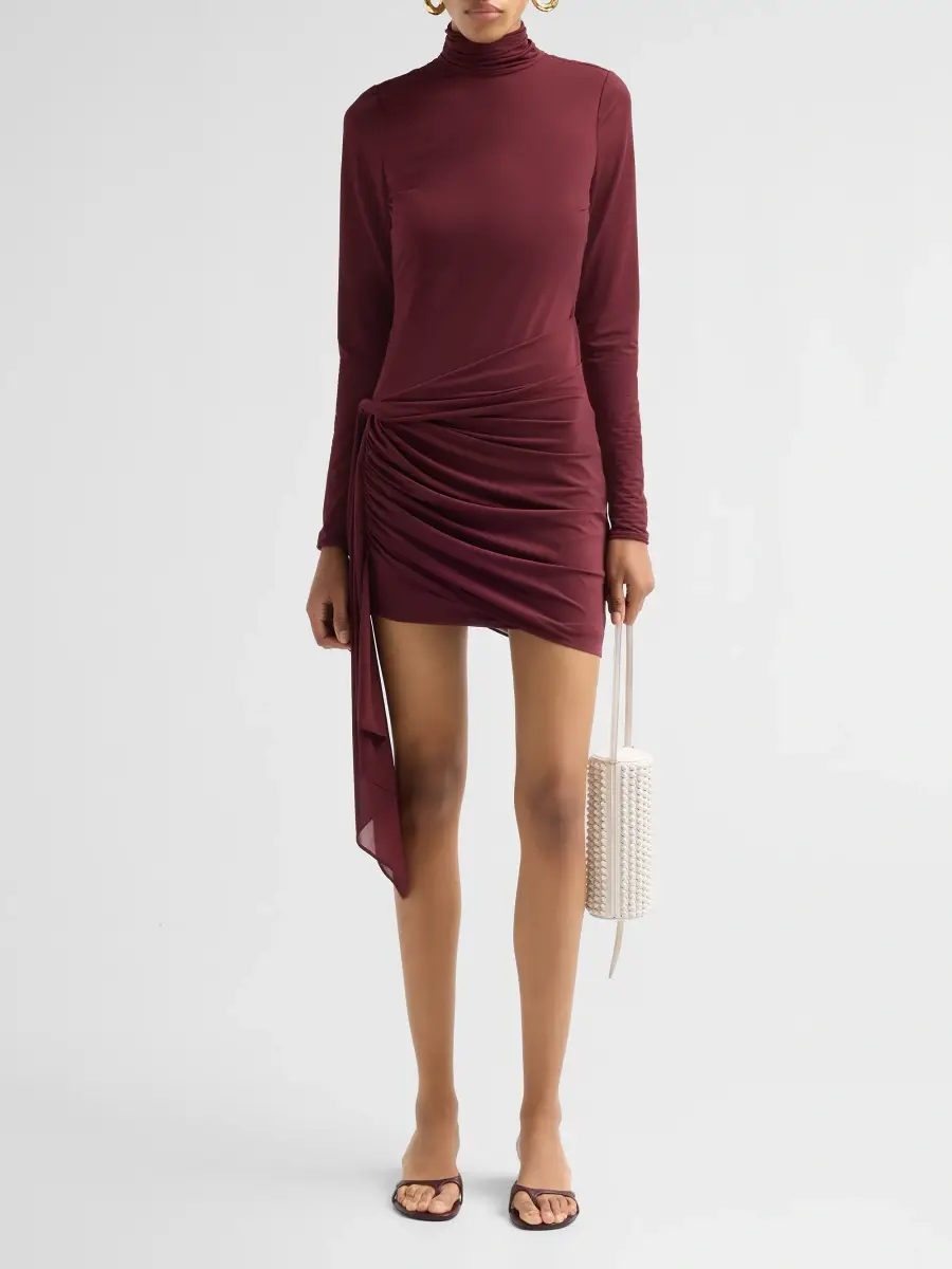 Ronny Kobo Women's Morwen Draped Jersey Mini Dress | Thumbnail 2 Ronny Kobo Women's Morwen Draped Jersey Mini Dress | Thumbnail 2