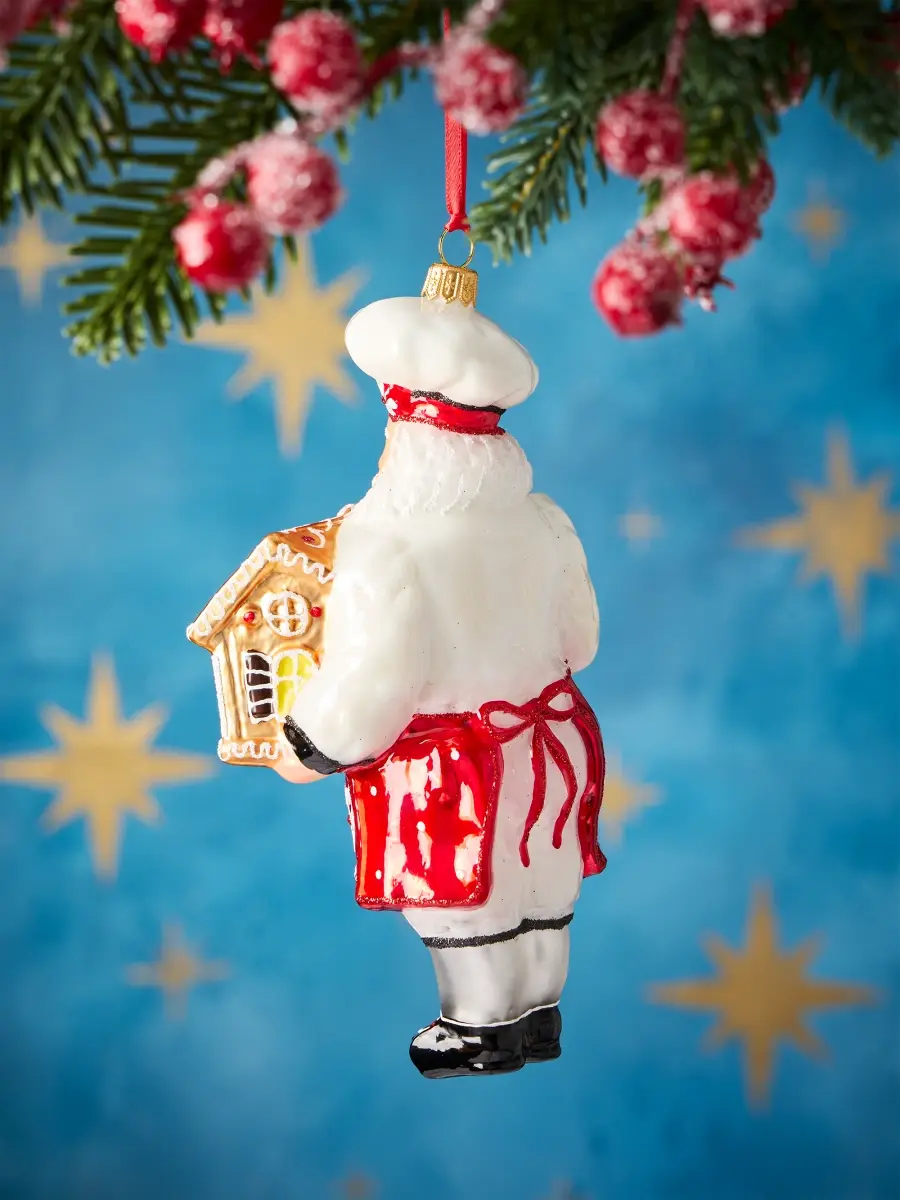 Glassware Art Studio Pastry Santa Glass Ornament | Thumbnail 2 Glassware Art Studio Pastry Santa Glass Ornament | Thumbnail 2