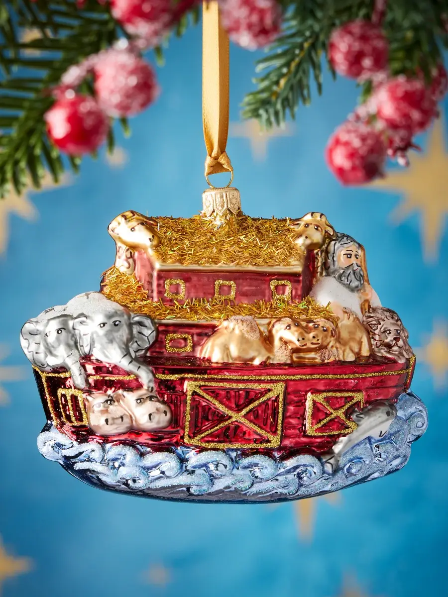Glassware Art Studio Noah's Ark Glass Ornament