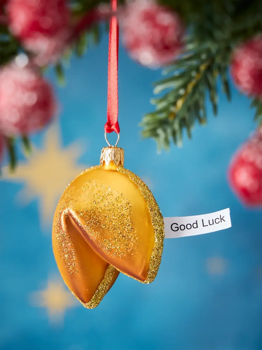 Fortune Cookie Glass Ornament Fortune Cookie Glass Ornament