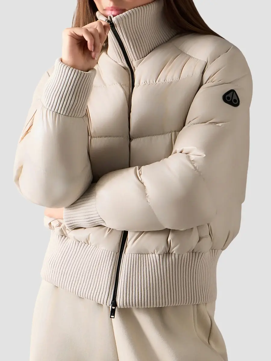 Moose Knuckles Women's Shiny Queens Puffer Bomber Jacket | Thumbnail 3