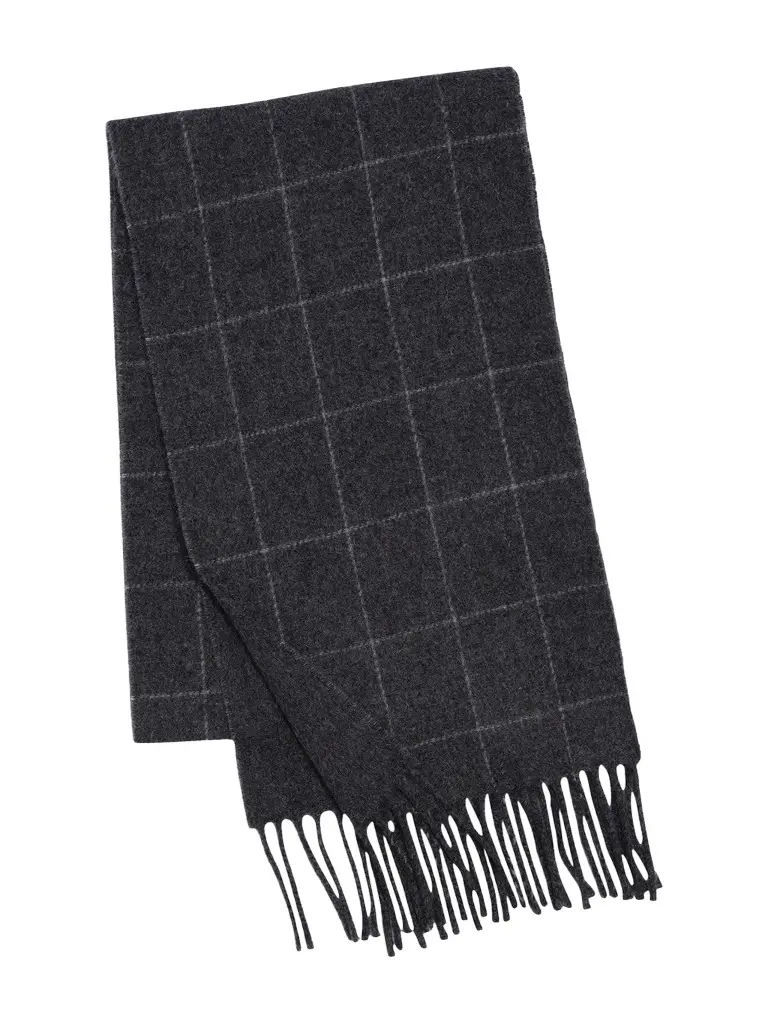 Men's Cashmere-Blend Windowpane Scarf Men's Cashmere-Blend Windowpane Scarf