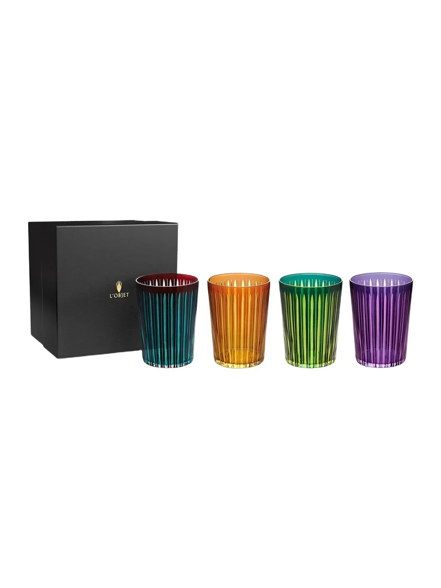L'Objet Prism 4-Piece Assorted Highball Glass Set