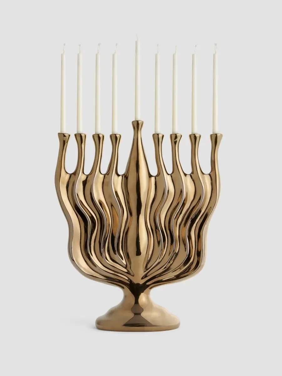 L'Objet Timna Goldtone Menorah | Thumbnail 2 L'Objet Timna Goldtone Menorah | Thumbnail 2