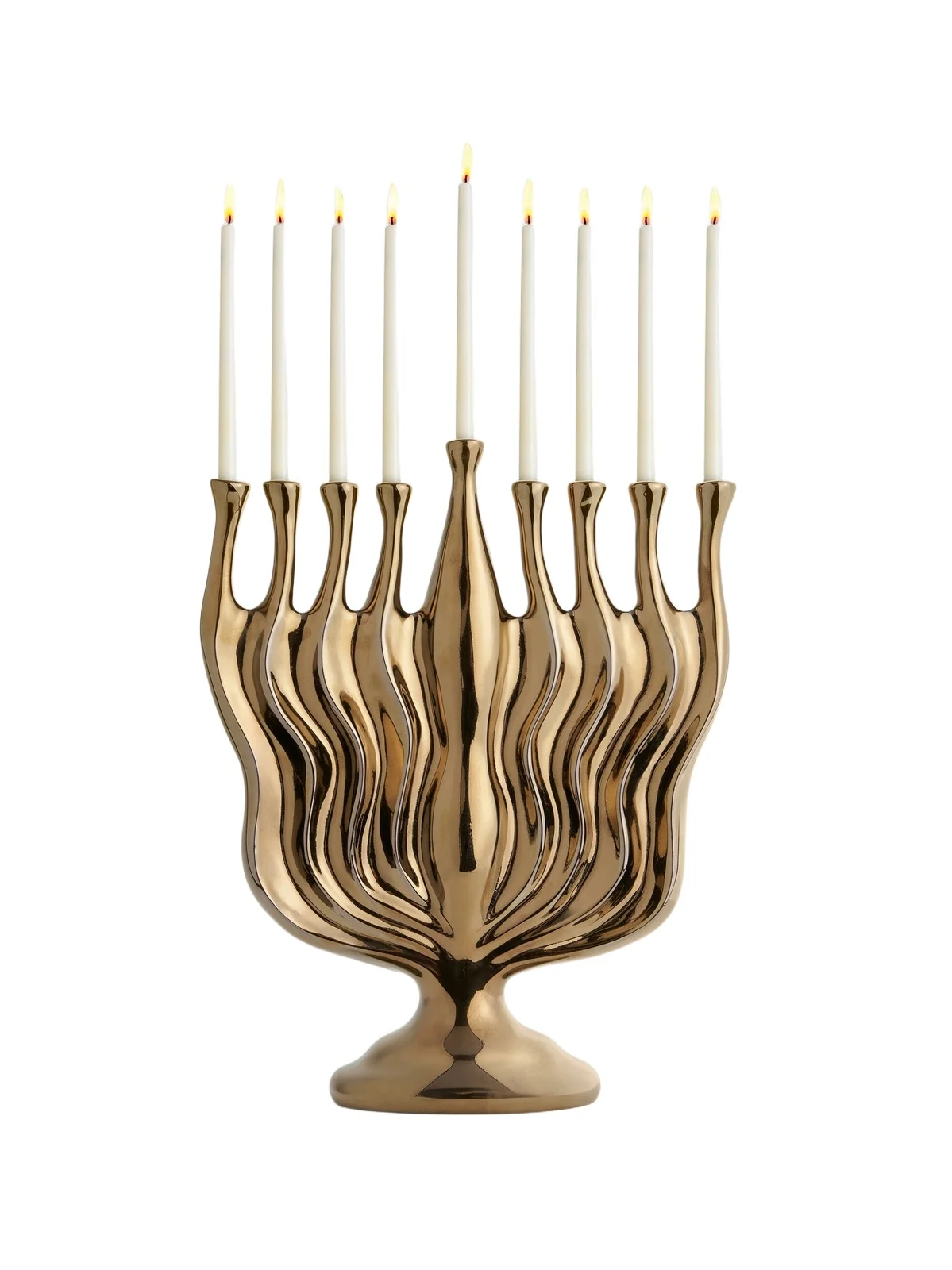L'Objet Timna Goldtone Menorah
