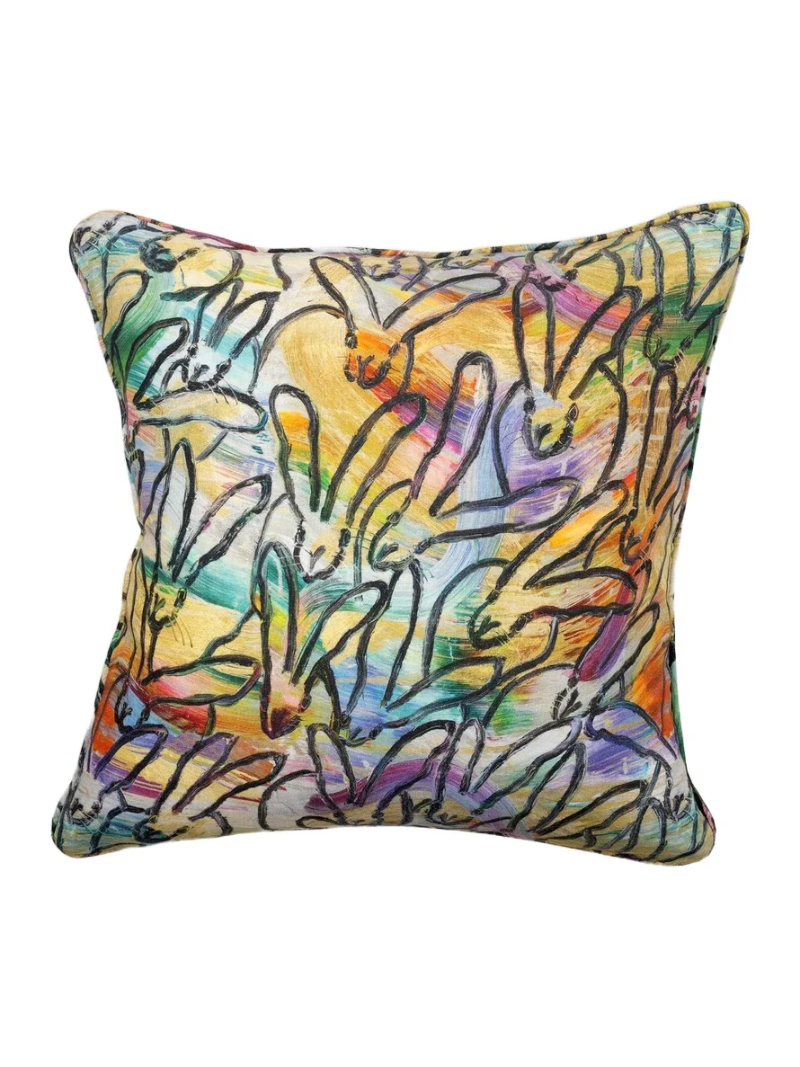 Hunt Slonem Wonderland Linen-Blend Pillow
