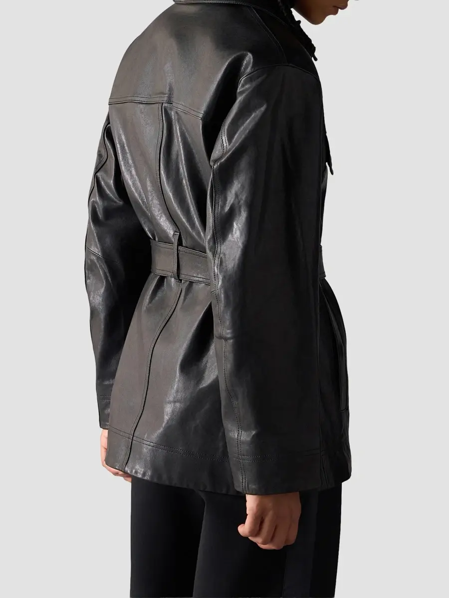 Moose Knuckles Women's Blvd Leather Field Jacket | Thumbnail 3