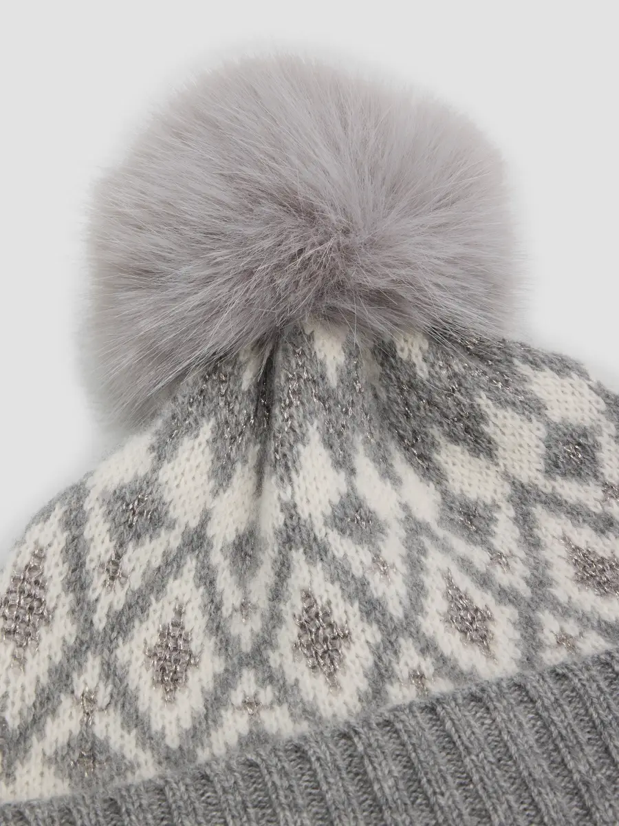 Sofia Cashmere Women's Fair Isle-Style Cashmere Beanie | Thumbnail 2 Sofia Cashmere Women's Fair Isle-Style Cashmere Beanie | Thumbnail 2