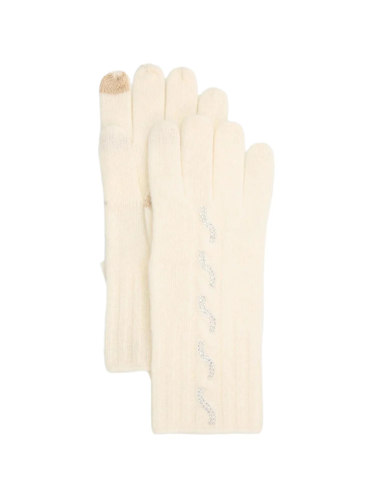 Women's Crystal-Embellished Cashmere Gloves Women's Crystal-Embellished Cashmere Gloves