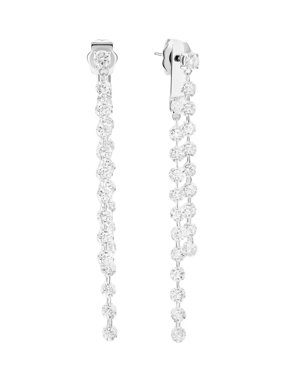 Lana Women's Floating Diamond 14K White Gold & 3.06 TCW Tennis Drop Earrings