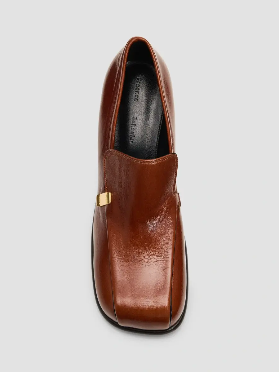 Proenza Schouler Women's Esme Leather Square-Toe Loafers | Thumbnail 6
