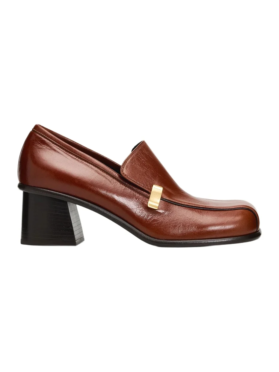 Proenza Schouler Women's Esme Leather Square-Toe Loafers