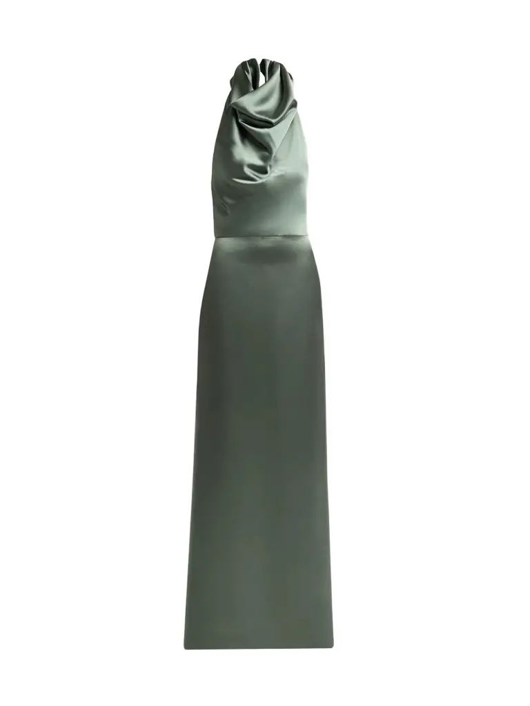 Amsale Women's Satin Halter Gown